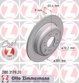 Дискові гальма 280317920 ZIMMERMANN