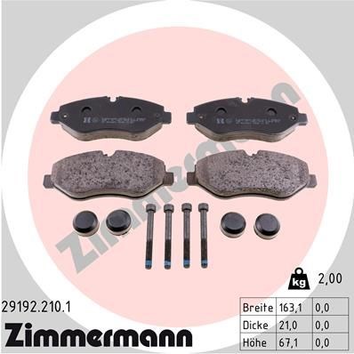 Дискові гальма 291922101 ZIMMERMANN