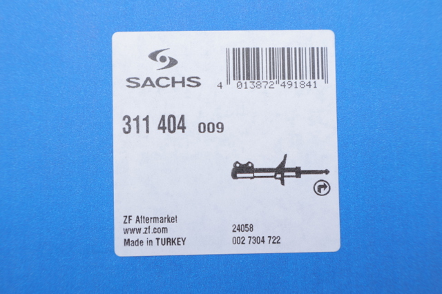Амортизатор передньої підвіски 311404 SACHS