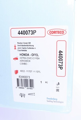 Прокладка кришки клапанної  440073P CORTECO