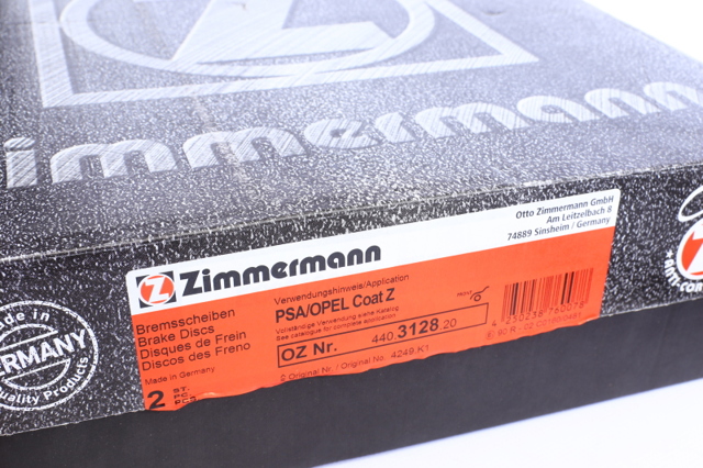 Диск гальмівний передній 440312820 ZIMMERMANN