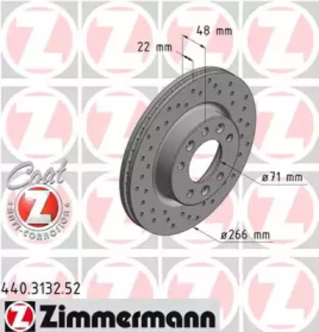 Гальмо дискове переднє 440313252 ZIMMERMANN