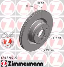 Диск гальмівний передній 450520420 ZIMMERMANN