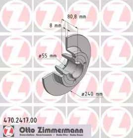 Диск гальмівний задній 470241700 ZIMMERMANN