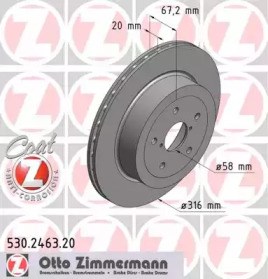 Задні дискові гальма 530246320 ZIMMERMANN
