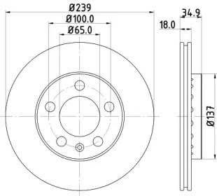 Диск переднього гальма 600321800 ZIMMERMANN