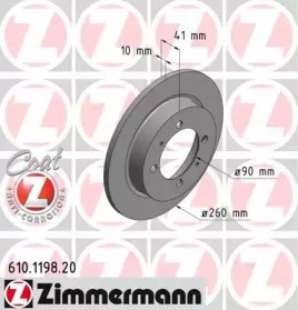 Задні дискові гальма 610119820 ZIMMERMANN