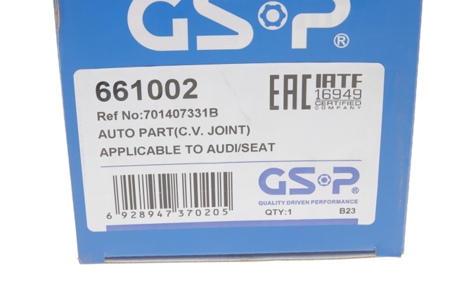ШРУС внутрішній, передній 661002 GSP