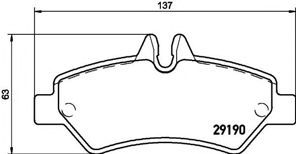 Колодки гальмові задні, дискові 8DB355005351 HELLA