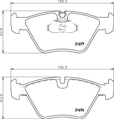 Колодки гальмівні дискові комплект 8DB355007961 HELLA