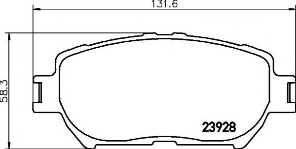 Передні гальмівні колодки 8DB355010431 HELLA