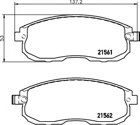 Тормозні колодки 8DB355013991 HELLA