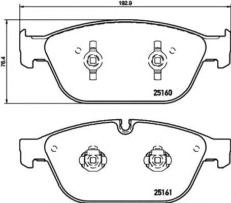 Тормозні колодки 8DB355016021 HELLA