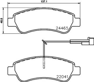 Задні гальмівні колодки 8DB355021901 HELLA