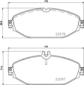 Передні гальмівні колодки 8DB355021921 HELLA