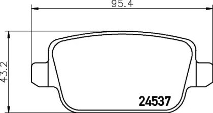 Колодки гальмові задні, дискові 8DB355025351 HELLA