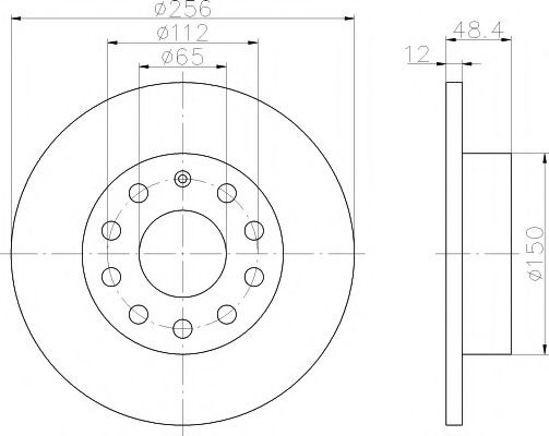 Задні дискові гальма 8DD355109641 HELLA