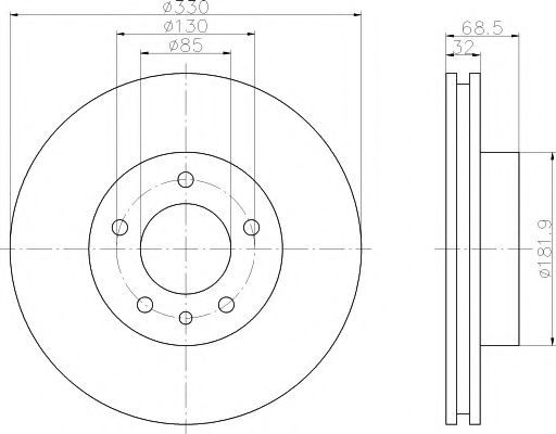 Ротор гальмівний 8DD355109721 HELLA