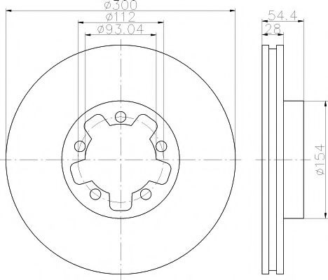 Диск гальмівний передній 8DD355113281 HELLA