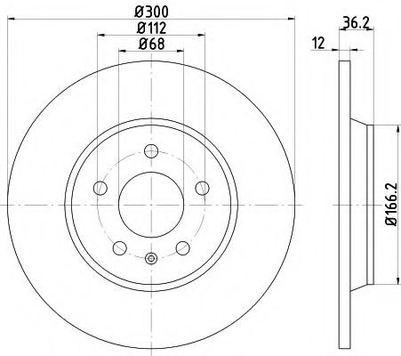Дискові гальма 8DD355113931 HELLA