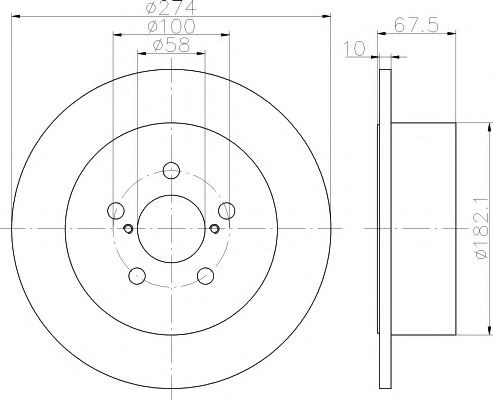 Задні дискові гальма 8DD355114641 HELLA