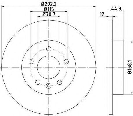 Задні дискові гальма 8DD355116601 HELLA