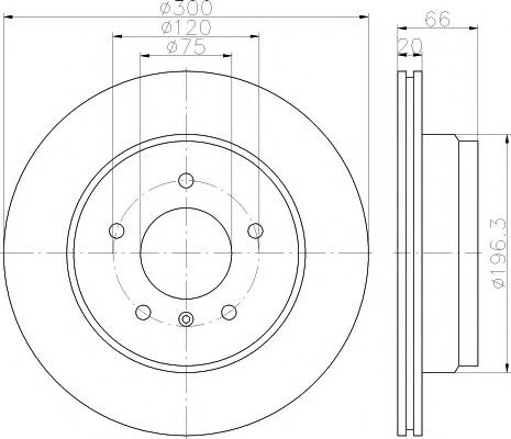 Дискові гальма 8DD355118271 HELLA