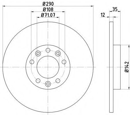Дискові гальма 8DD355120421 HELLA