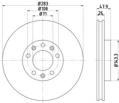 Ротор гальмівний 8DD355120481 HELLA