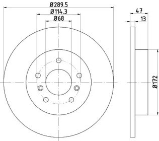 Задні дискові гальма 8DD355122771 HELLA
