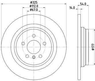 Задні дискові гальма 8DD355122861 HELLA
