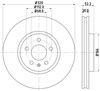 Гальмо дискове переднє 8DD355128721 HELLA