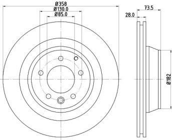 Дискові гальма 8DD355129721 HELLA