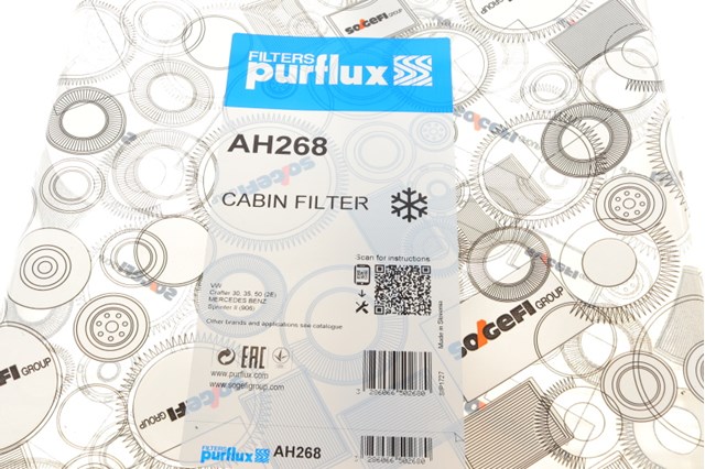 Повітряний фільтр салону AH268 PURFLUX