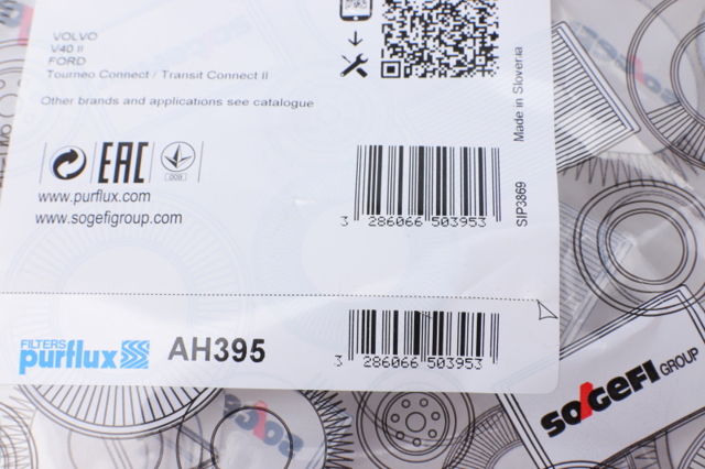 Фільтр, повітря у внутрішній простір AH395 PURFLUX