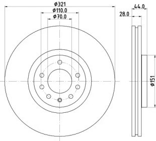 Диск переднього гальма BG2149 DELPHI