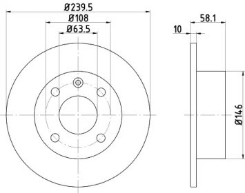 Диск гальмівний передній BG2376 DELPHI