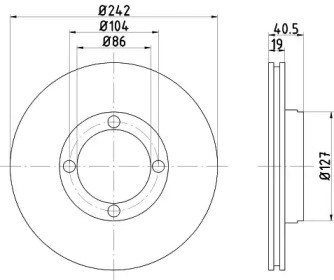 Гальмо дискове переднє BG2394 DELPHI