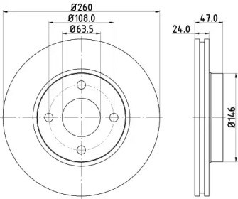 Диск переднього гальма BG2699 DELPHI