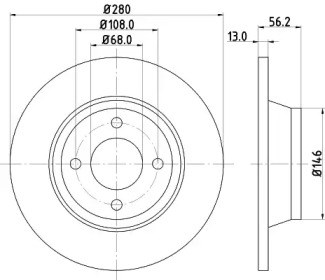 Диск переднього гальма BG2783 DELPHI