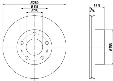Гальмо дискове переднє BG2846 DELPHI