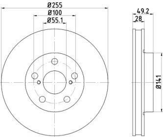 Гальмо дискове переднє BG3187 DELPHI