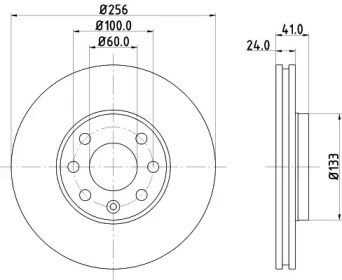Гальмо дискове переднє BG3404 DELPHI