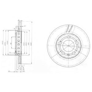 Диск гальмівний передній BG3695 DELPHI