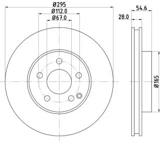 Диск переднього гальма BG3755C DELPHI