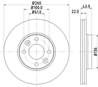 Гальмо дискове переднє BG3762 DELPHI