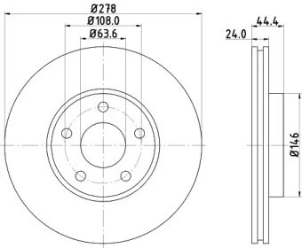 Гальмо дискове переднє BG3826 DELPHI