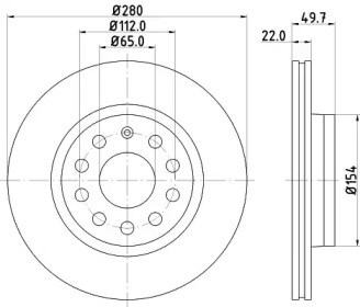 Диск переднього гальма BG3832C DELPHI