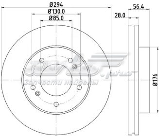 Диск гальмівний передній BG4206 DELPHI