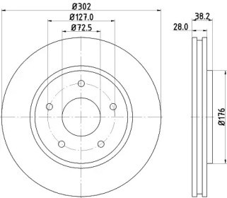 Диск переднього гальма BG4212 DELPHI